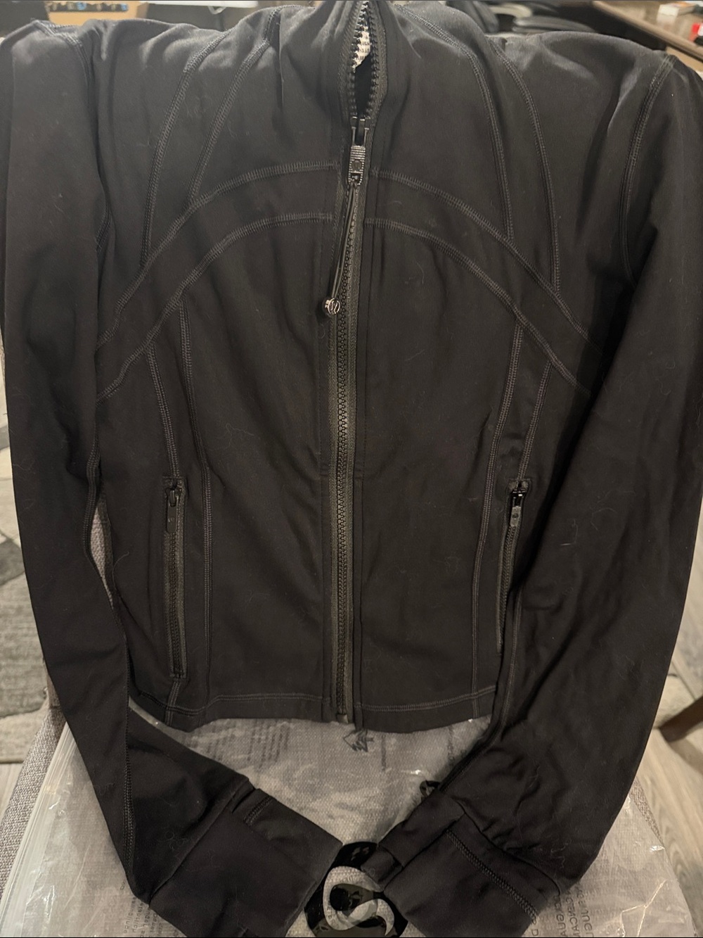 lululemon athletica Black Zip-Up Define Jacket Cropped